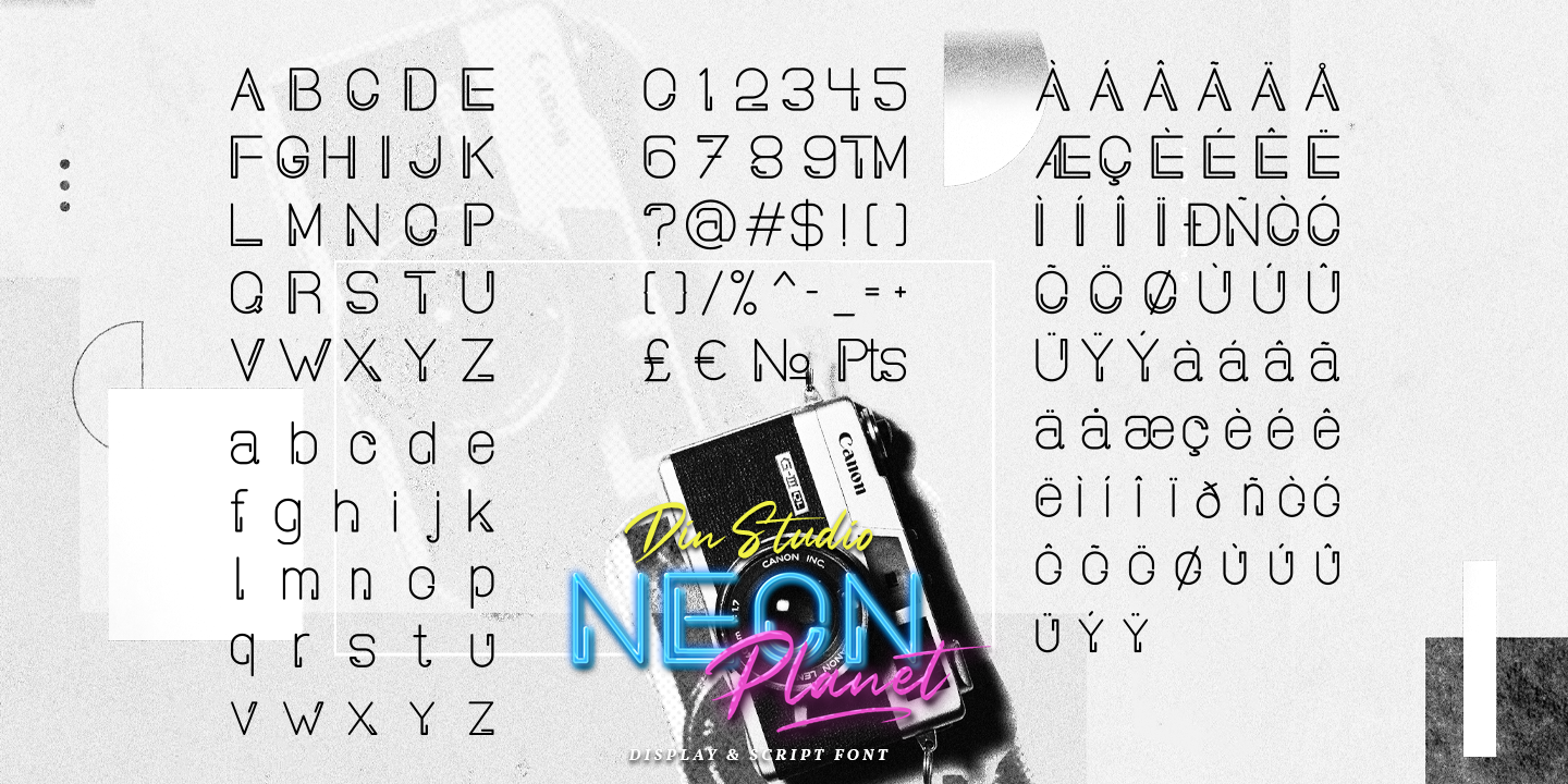 Пример шрифта Neon Planet #7